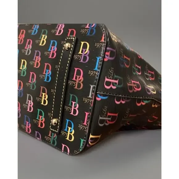 Dooney & Bourke Handbag DB75 Multi Small Flynn Shoulder Bag Black - Picture 9 of 11